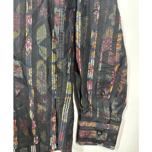 Luchiano Visconti Textured Cotton Casual Button Down Mens Long Sleeve Shirt L - Picture 4 of 12